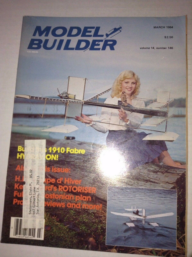 Model Builder Magazine 1910 Fabre Hydravion March 1984 032817NONRH