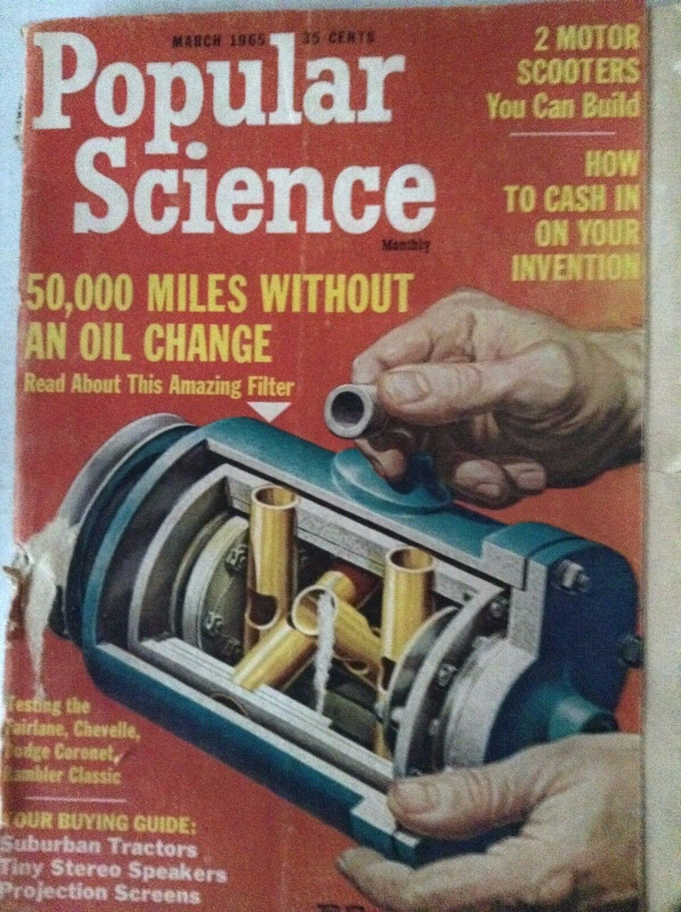 Popular Science Magazine 50k miles no oil change march 1965 081917nonrh