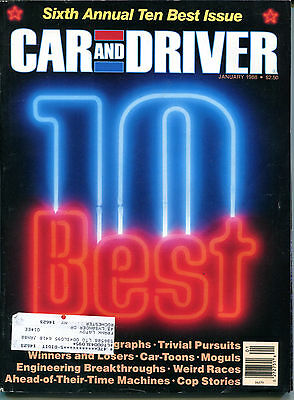 Car and Driver Magazine January 1988 Sixth Annual Ten Best Issue VGEX 122915jhe