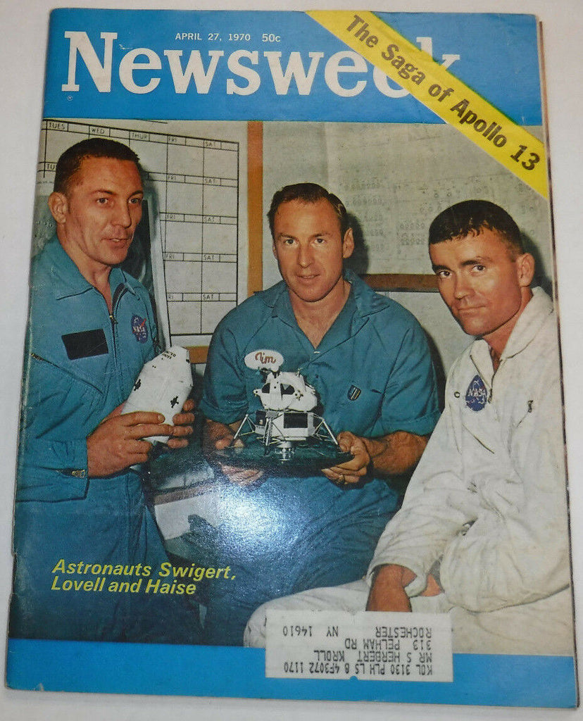 Newsweek Magazine Astronauts Swigert Lovell And Haise April 27, 1970 101816R2