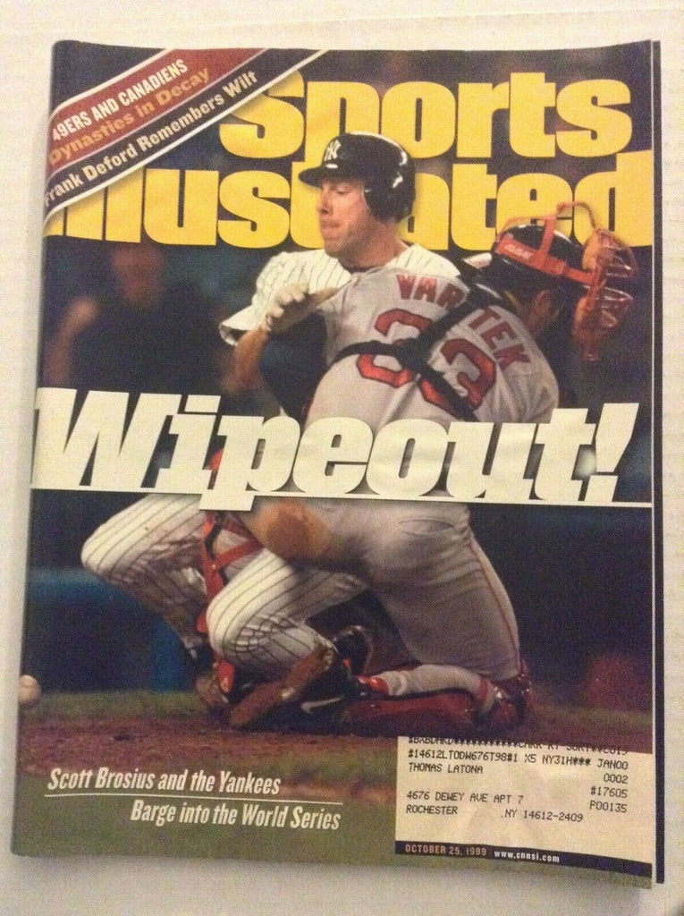 Sports Illustrated Mag Scott Brosius World Series October 25, 1999 082419nonrh