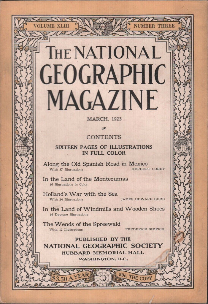 National Geographic Magazine March 1923 In The Land of The Montezumas 020617DBE2