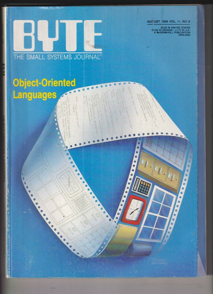 Byte Computer Mag Object Oriented Language August 1986 400 Pages! 120719nonr3