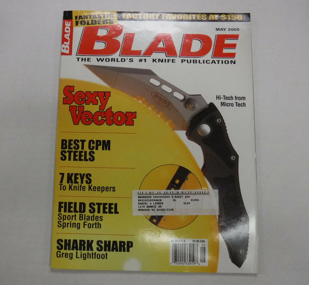 Blade Magazine Sexy Vector Best CPM Steels May 2000 With ML 111416R