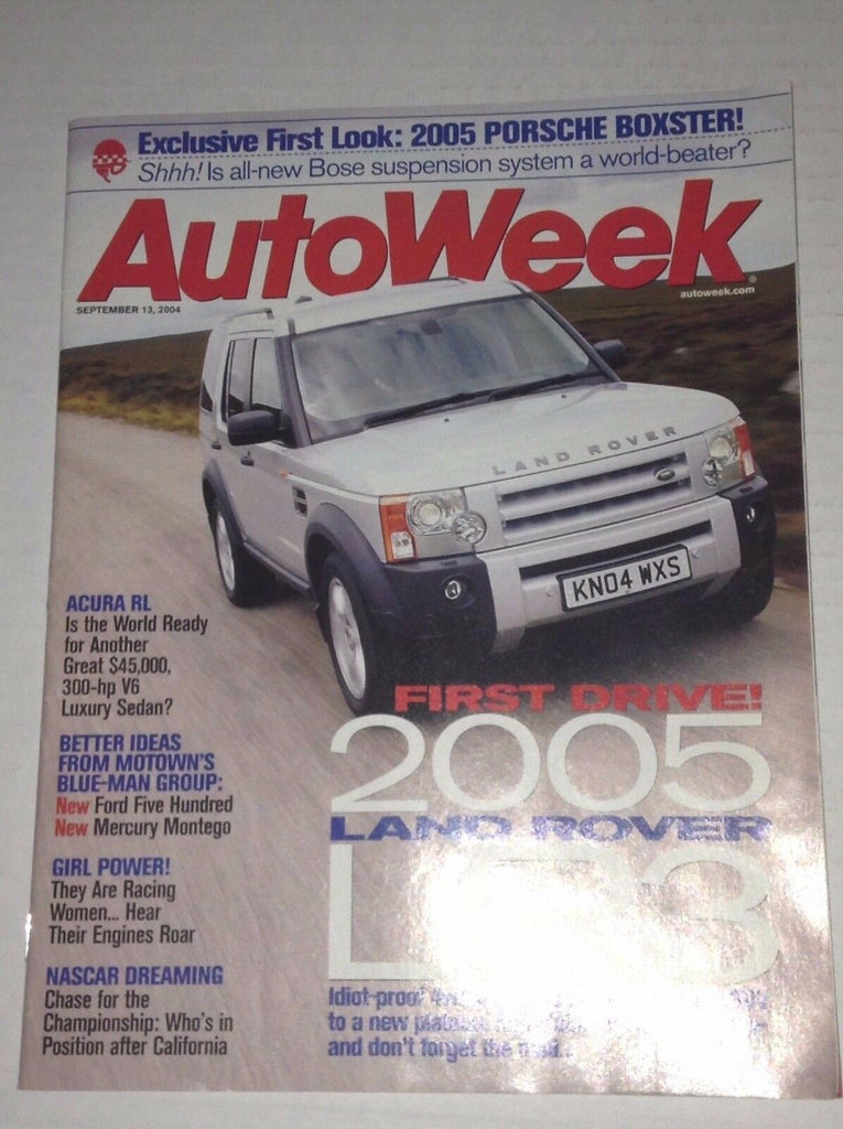 Autoweek Magazine Land Roer LR3 Luxury Sedan's September 13, 2004 012217RH