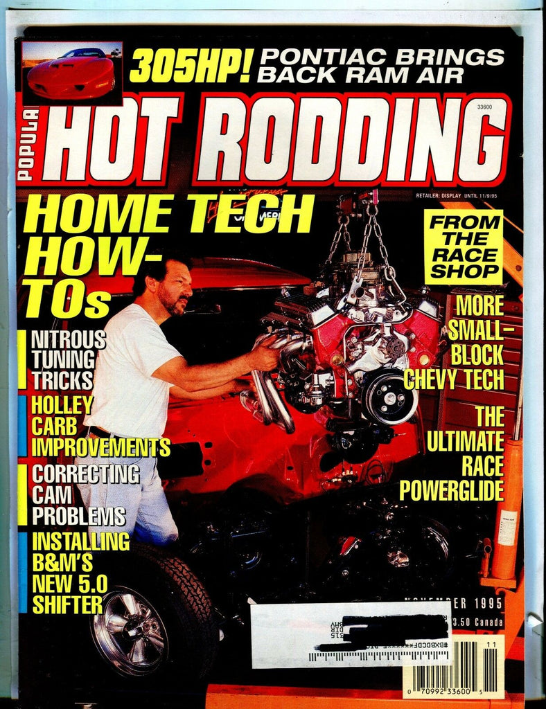 Popular Hot Rodding Magazine November 1995 Home Tech How-Tos EX w/ML 021817jhe