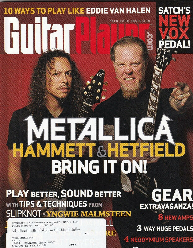 Guitar Player Mag Metallica Play Like Eddie Van Halen February 2009 100219nonr