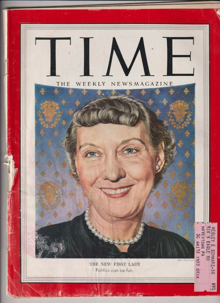 Time Magazine Mamie Eisenhowert January 19, 1953 111919nonr