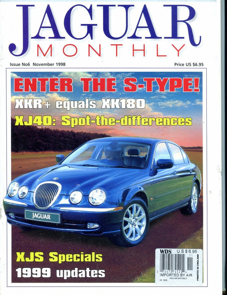 Jaguar Monthly Magazine November 1998 XJ40 EX No ML 053017nonjhe