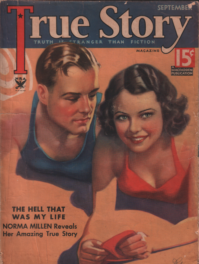 True Story September 1934 Norma Millen Dave Gross Cover Art 080520AME