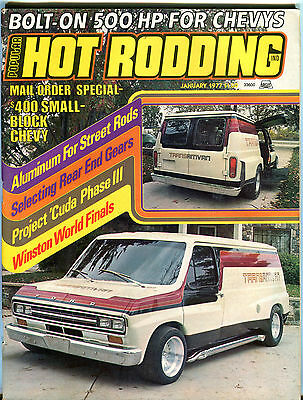 Popular Hot Rodding Magazine January 1977 Aluminum For Street Rods EX 011116jhe