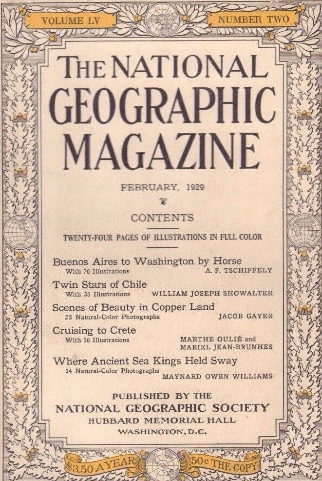 National Geographic February 1929 Twin Stars of Chile 020817DBE