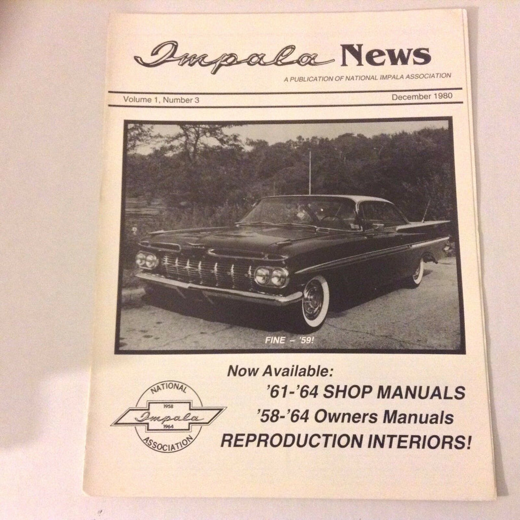 Impala News Magazine Reproduction Interiors December 1980 052117nonrh
