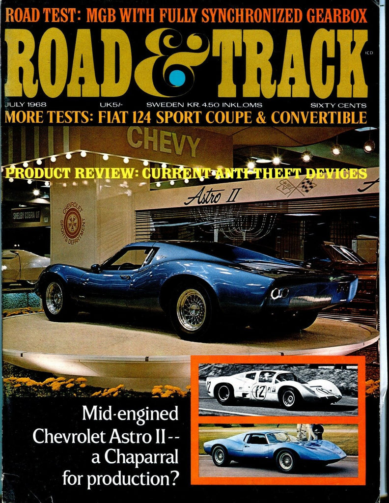 Road & Track Magazine July 1968 chevrolet Astro II VG No ML 042517nonjhe
