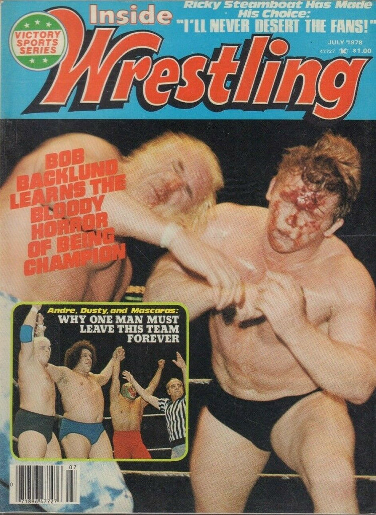 Inside Wrestling July 1978 Bob Backlund Andre The Giant Dusty Rhodes 022719DBE