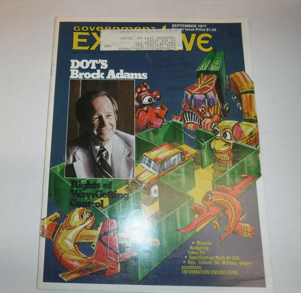Government Executive Magazine DOT's Brock Adams September 1977 FAL FAA 102016R