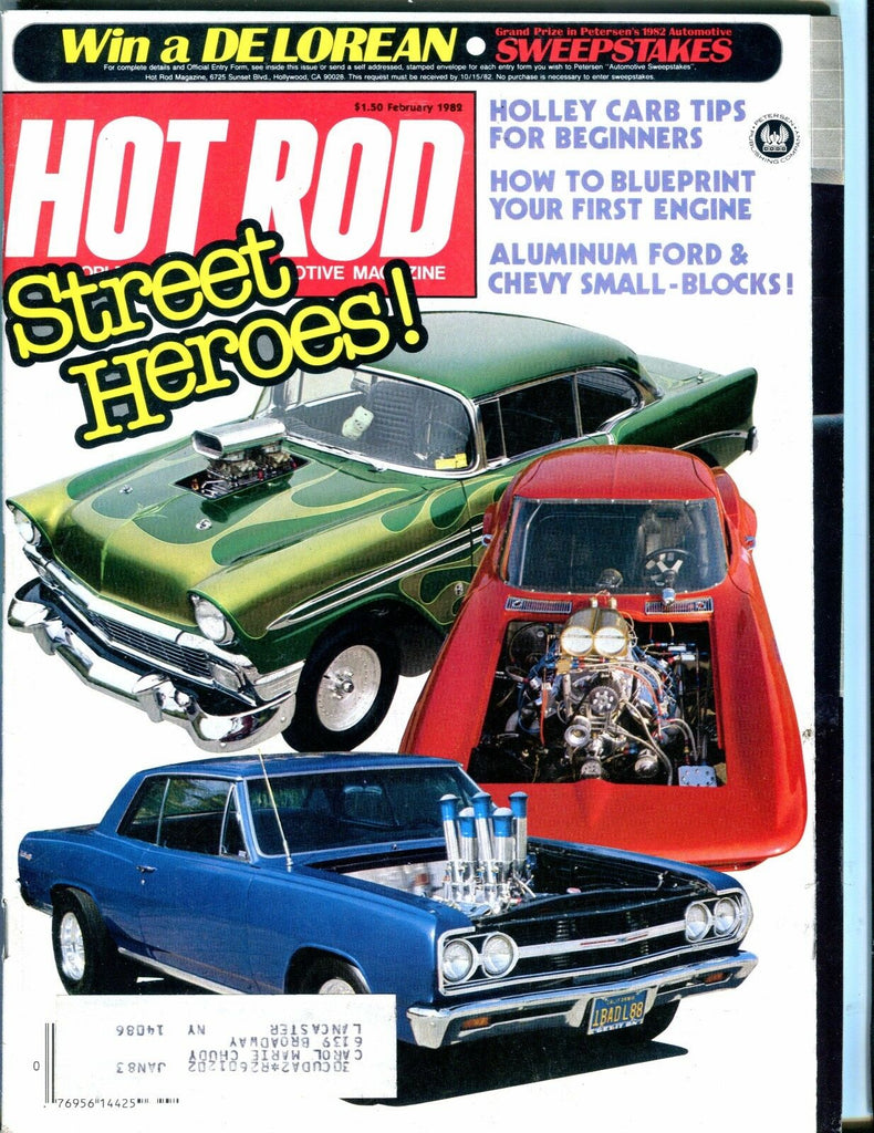 Hot Rod Magazine February 1982 Holley Carb Tips EX w/ML 051217nonjhe