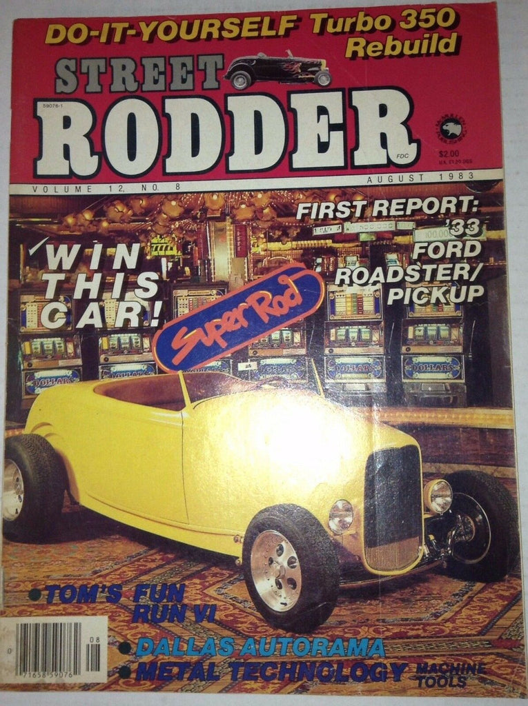 Street Rodder Magazine '33 Ford Roadster Pickup August 1983 042017nonrh