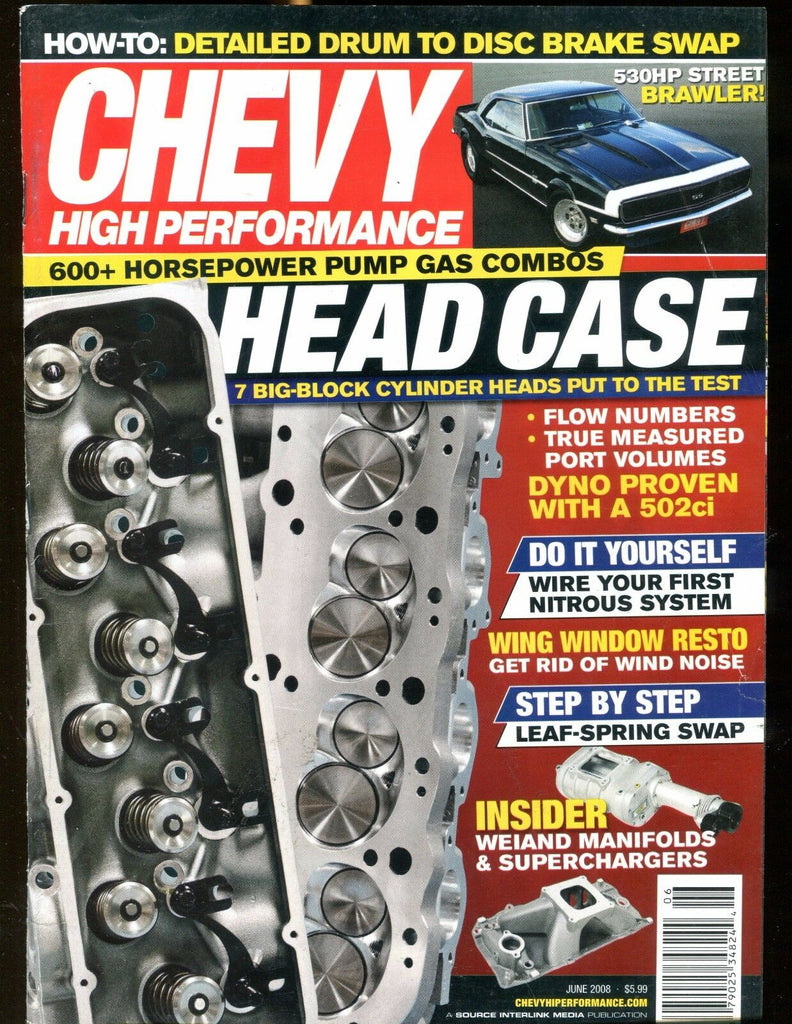 Chevy High Performance Magazine June 2008 Head Case EX No ML 030317nonjhe