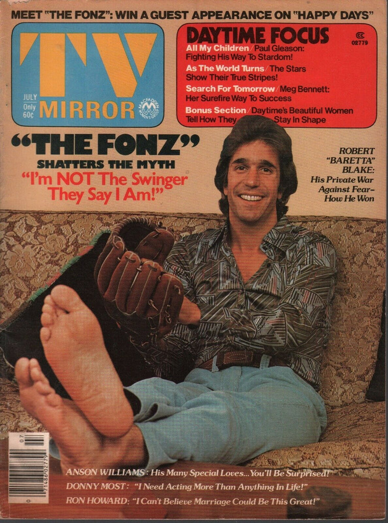 TV Mirror Magazine July 1976 Fonzie Henry Winkler Ron Howard Happy Days082520AME