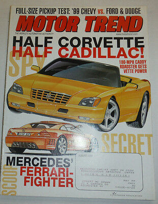 Motor Trend Magazine Half Corvette Half Cadillac Mercedes August 1998 012115R