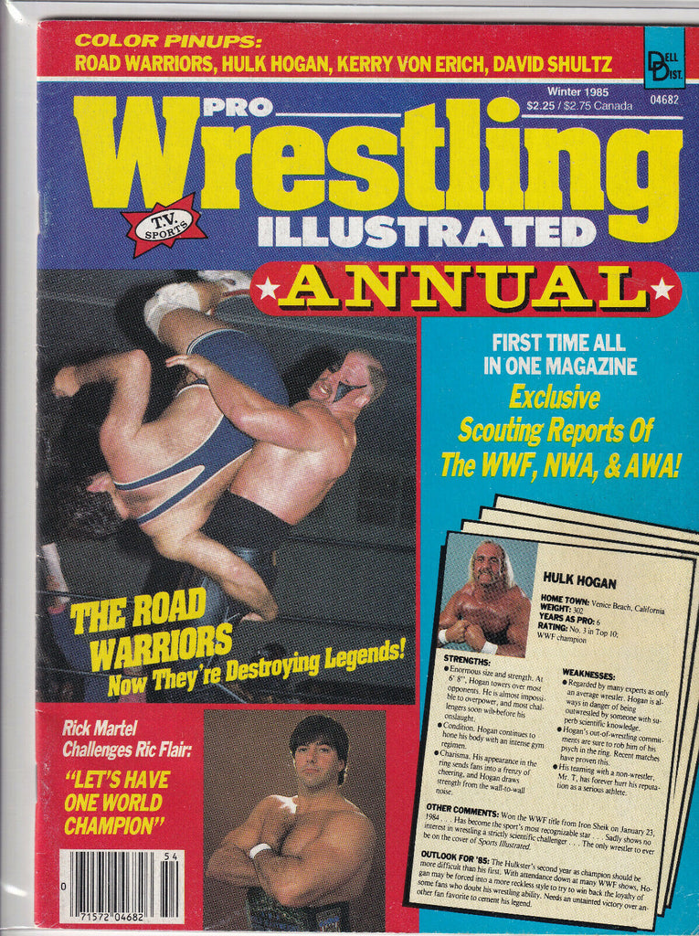 Pro Wrestling Illustrated Annual Road Warriors Hulk Hogan Winter 1985 052419nonr