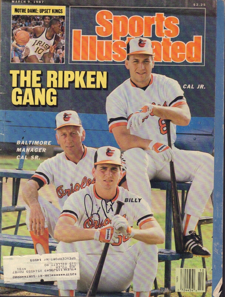 Billy Ripken Autographed Signed Sports Illustrated Magazine 1987 101617nonjhe