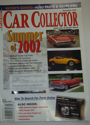 Car Collector Magazine Million Dollar Car Gala September 2002 030415R