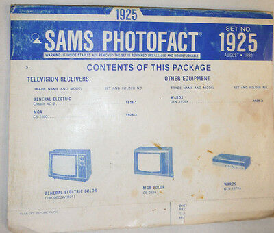 Sams Photofact Magazine General Electric & Wards No.1925 August 1980 022515r