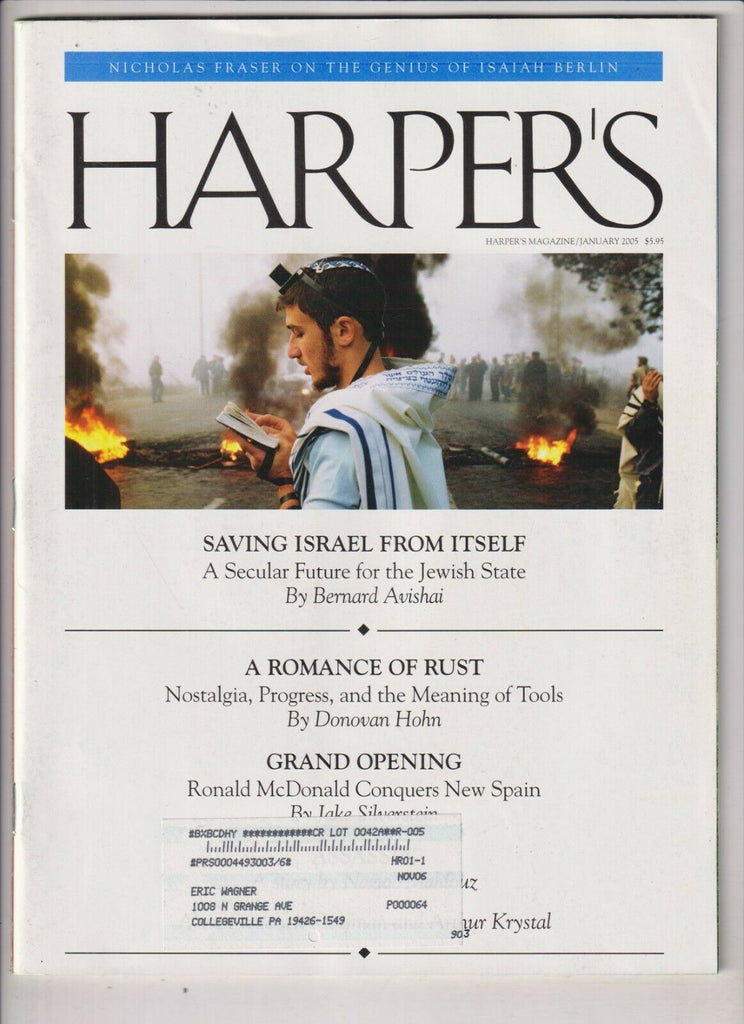 Harper's Magazine Nicholas Graser On Isaiah Berlin January 2005 032720nonrh