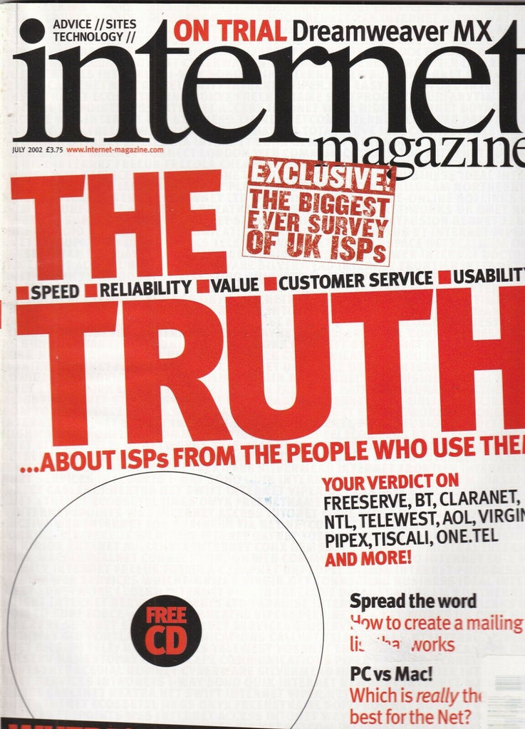 Internet Magazine The Truth About ISPs July 2002 100919nonr