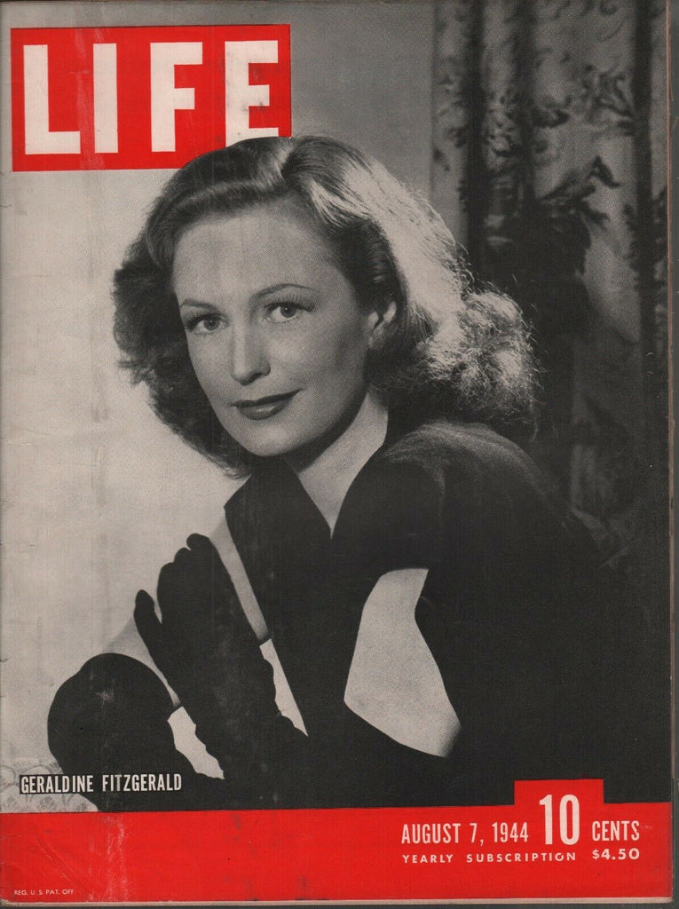 Life August 7 1944 Geraldine Fitzgerald Vintage WWII Ads 081919AME