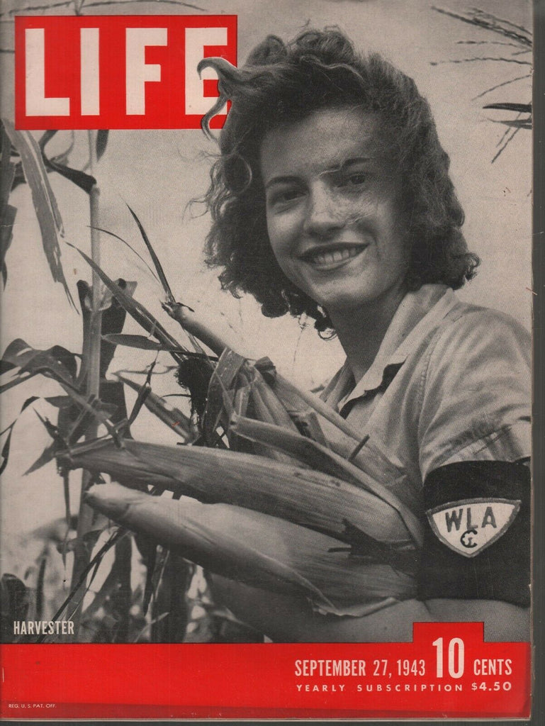 Life Magazine September 27 1943 Harvester Shirley Armstrong WWII Ads 082119AME