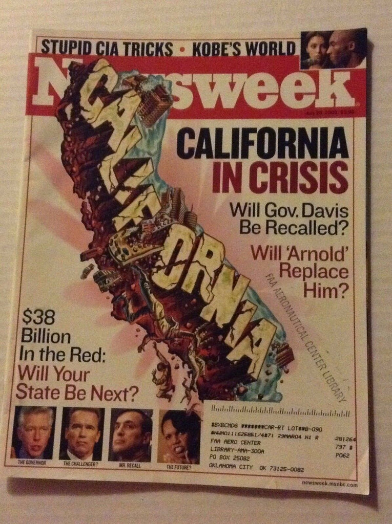 Newsweek Magazine Caifornia In Crisis $38 Billion July 28, 2003 FAA 022917NONRH