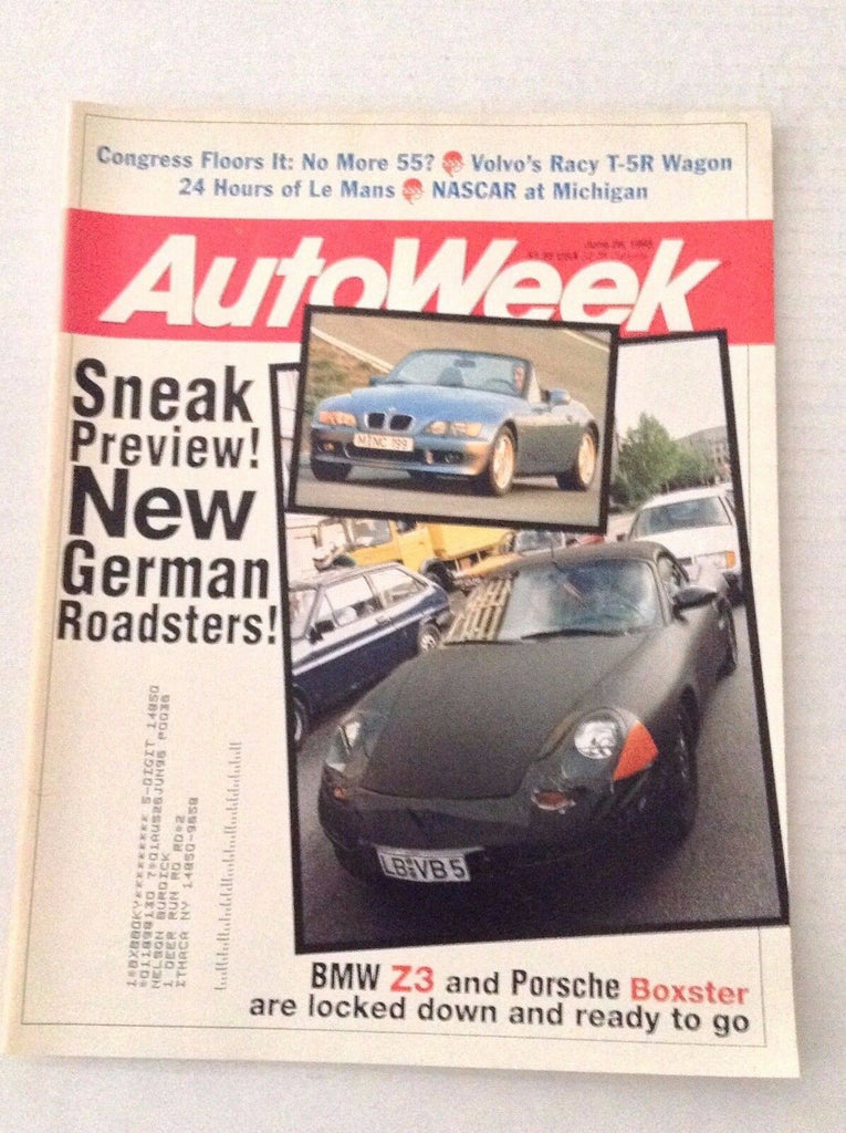 Autoweek Magazine BMW Z3 Porsche Boxster June 26, 1995 020617RH
