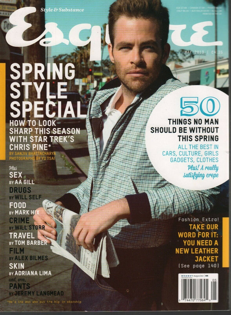 Esquire UK Magazine May 2013 Chris Pine Tom Barbar Jeremy Langmead 031320AME