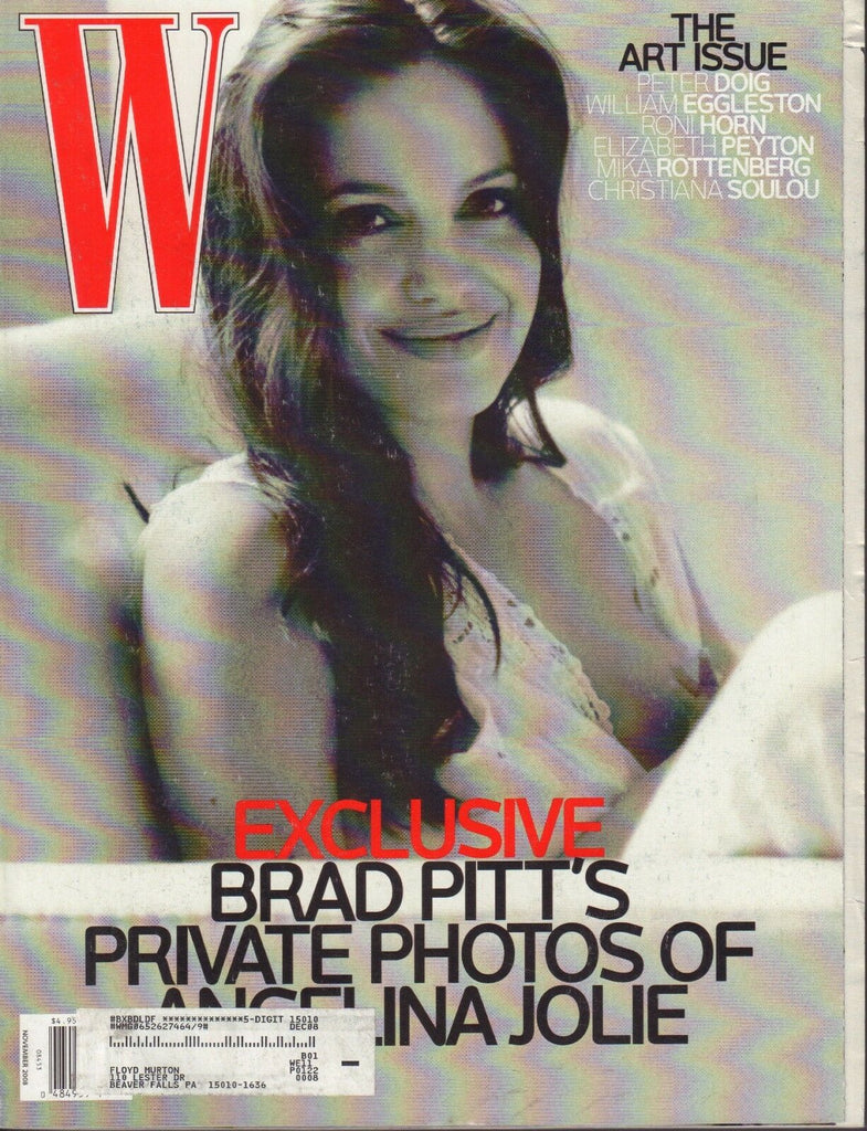 W Magazine November 2008 Brad Pitt Angelina Jolie Roni Horn w/ML 061418DBE