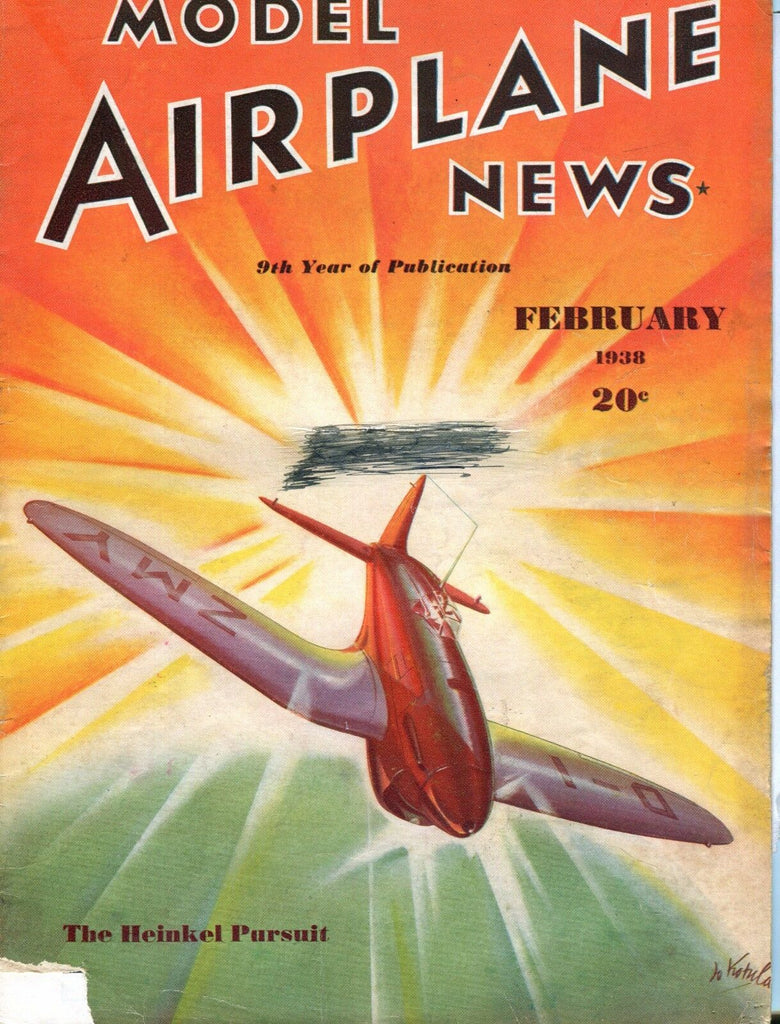 Model Airplane News Magazine February 1938 Heinkel Pursuit GD 042117nonjhe