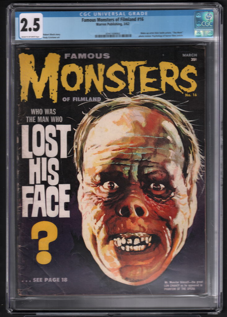 Famous Monsters of Filmland #16 Warren Robert Bloch Cristiano CGC 2.5 020221DBGD