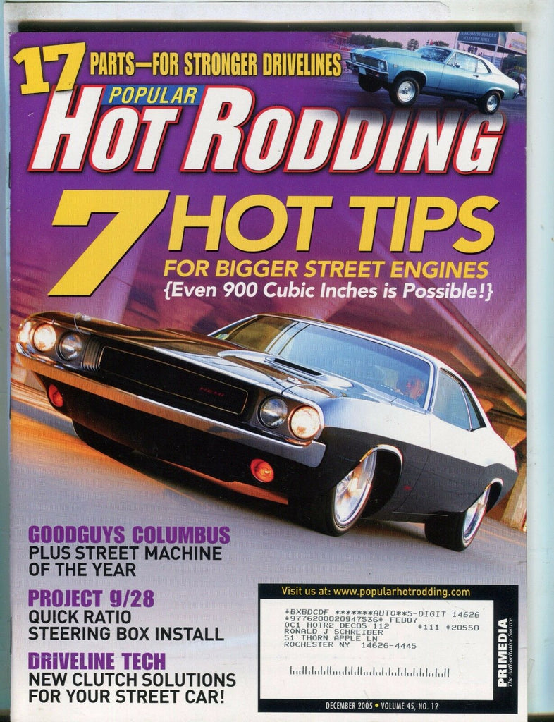 Popular Hot Rodding Magazine December 2005 Project g/28 EX w/ML 050417nonjhe