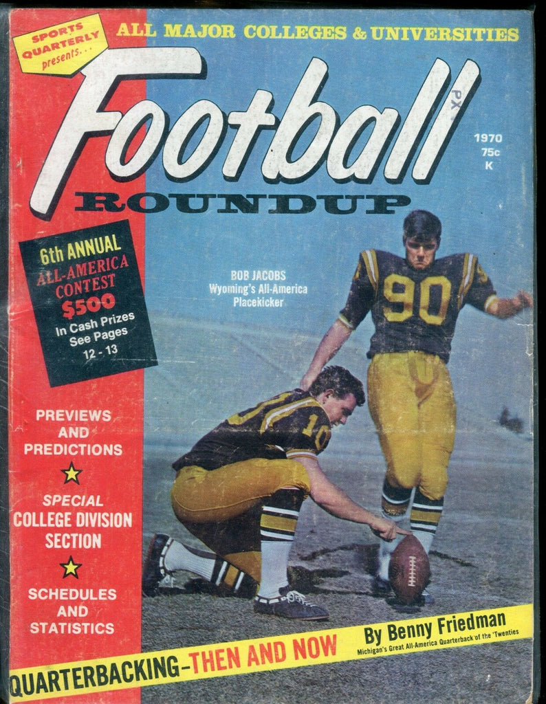 Football Roundup Magazine 1970 Bob Jacobs VG 010517jhe