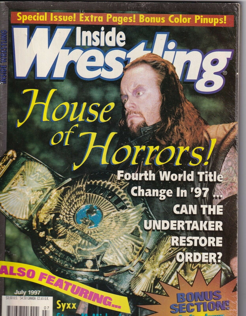 Inside Wrestling Magazine Undertaker Fourth World Title July 1997 043019nonr