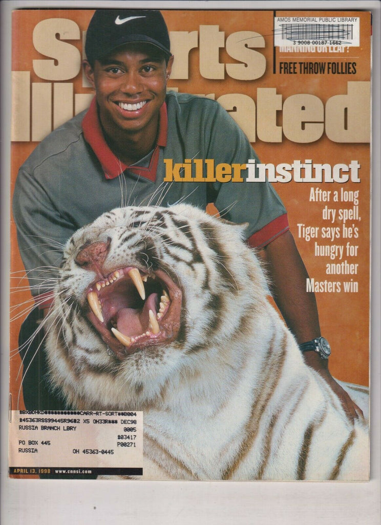Sports Illustrated Tiger Woods Killer Instinct April 13, 1998 021420nonr