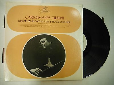 33 RPM Vinyl Carlo Maria Giulini Brahms Symphony No. 3 Seraphi S-60101 112614KME