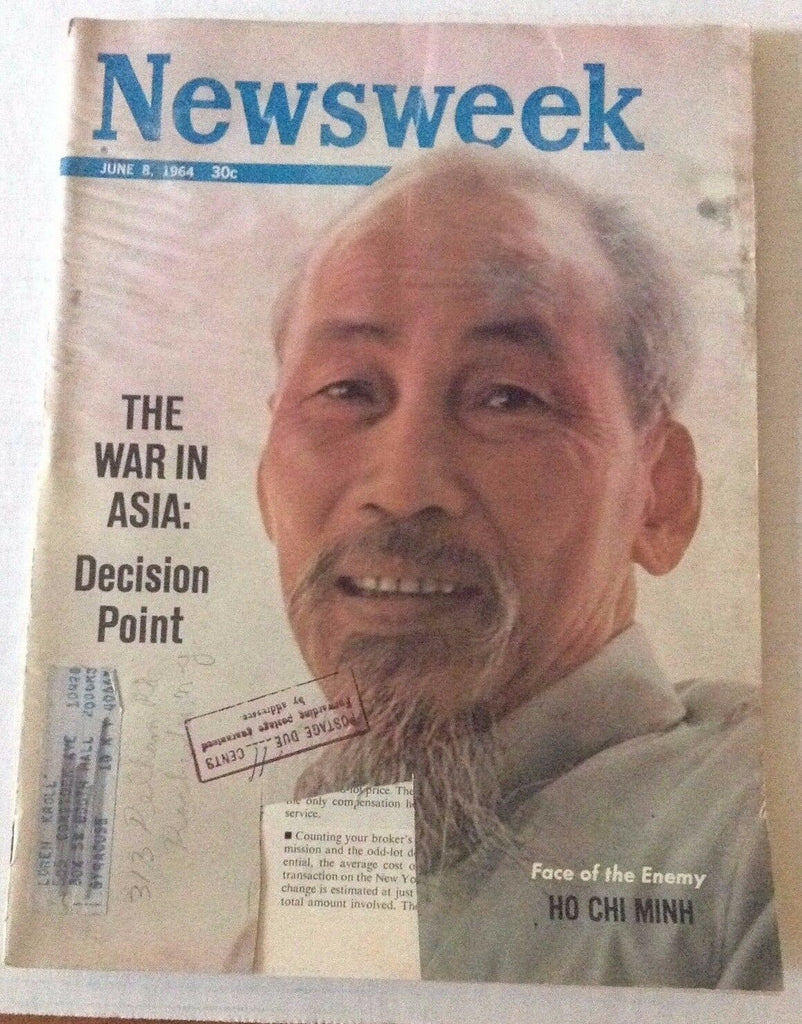 Newsweek Magazine The War In Asia Decision Point June 8, 1964 101216R