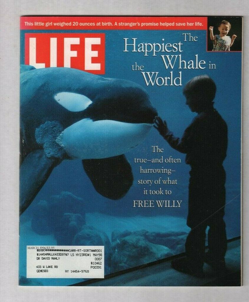 Life Magazine Free Willy Happiest Whale March 1996 012720nonr