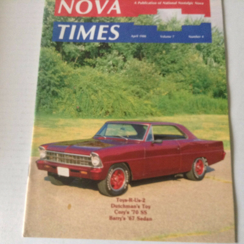 Nova Times Magazine Cory's '70 SS Barry's '67 Sedan April 1988 052617nonrh2