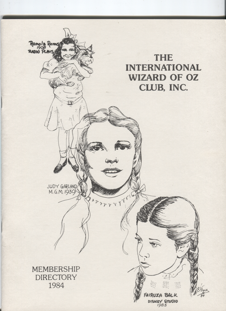 The International Wizard of Oz Club 1984 Membership Directory 070620DBE