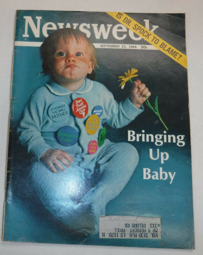 Newsweek Magazine Bringing Up Baby September 1968 VINTAGE 100316R