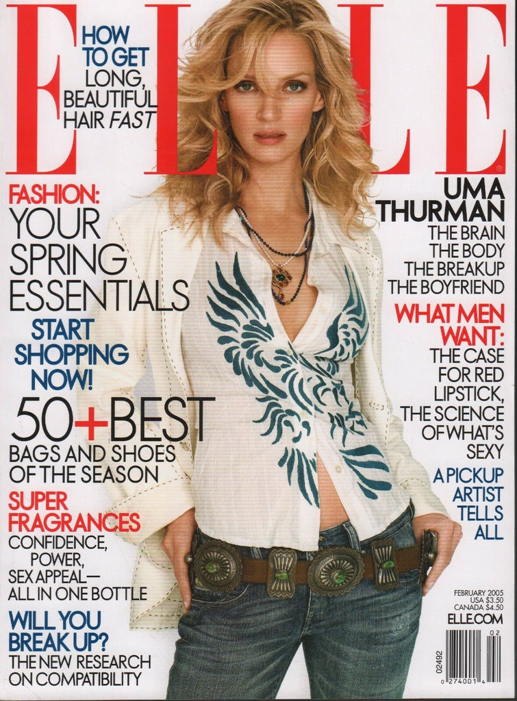 ELLE Magazine February 2005 Uma Thurman Jefferey Costello 062218DBE